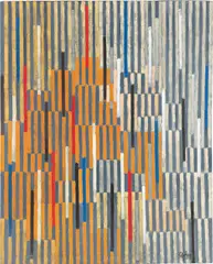 Composition 117 by Adolf Fleischmann, 1959, Öl auf Leinwand, sold Jun 2021