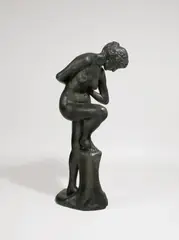 Max Klinger, Badende, 1896, Bronze mit schwarzer Patina