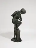Max Klinger, Badende, 1896, Bronze mit schwarzer Patina
