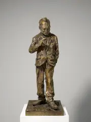 Rainer Fetting, Willy Brandt, 1996, Bronze mit goldbrauner Patina