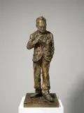 Rainer Fetting, Willy Brandt, 1996, Bronze mit goldbrauner Patina