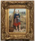Soběslav Pinkas, Girl from Vaux-De-Cernay, Around 1860, oil on cardboard