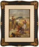 Augustin Němejc, On a Field, First half of 20th century, oil on cardboard