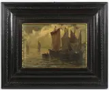 Wenzel Herman Wendlberger, Ships, First half of 20th century, oil on cardboard