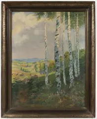 Antonín Boubín, Birches, First half of 20th century, oil on canvas