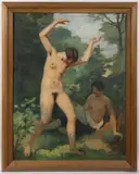 Hugo Boettinger, Drawing a Nude, 1929, oil on canvas