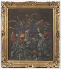 Luisa Cernovicka, Field Bouquet, First half of 20th century, oil on canvas