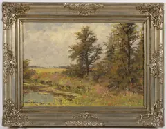 Otakar Hůrka, Trees by the Pond, First half of 20th century, oil on canvas