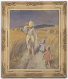 Alois Moravec, On the Field, 1941, oil on cardboard