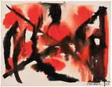 Alexander Calder, Cross Roads, 1963, Watercolor on paper