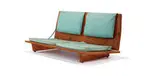 Frank Lloyd Wright, Double low bench, 1951, Custom designed for the Meeting House of the First Unitarian Society, Madison, W