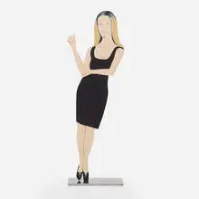 Yvonne by Alex Katz, 2018, powder-coated aluminum, UV archival inks, stainless steel, sold Jun 2022