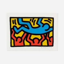 Untitled by Keith Haring, 1987, screenprint in colors on BFK Rives, sold Jun 2022