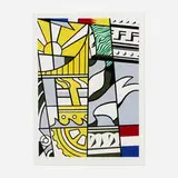 Roy Lichtenstein, Bicentennial Print (from the America: The Third Century portfolio), 1975, lithograph and screenprint in colors