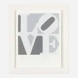Robert Indiana, Plate 4 (Gray) (from Book of Love portfolio), 1996, screenprint in colors on A.N.W. Creswood Museum Edition