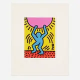 Keith Haring, International Youth Year, 1985, lithograph in colors on Arches
