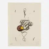 Claes Oldenburg, Do-nut and Mug, 1995, lithograph in colors on cream Kochi Kozo paper