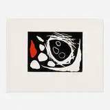 Alexander Calder, Le Crâne Dans Le Nid (The Skull in the Nest), 1961, aquatint in colors on BFK Rives