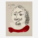Untitled (from the Portrait Imaginaire series) by Pablo Picasso, 1969, lithograph in colors, sold Jun 2022