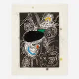 Joan Miró, Plate III (from Espriu-Miro), 1975, etching and aquatint with carborundum on Guarro