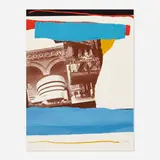 New York Cultural Institutions (from the New York, New York portfolio) by Robert Motherwell, 1982, lithograph in colors on Arches Cover mould-made paper with embossing, sold Jun 2022