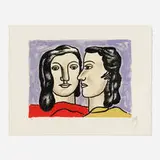 Fernand Léger, Les Deux Visages, 1951, lithograph in colors on Arches