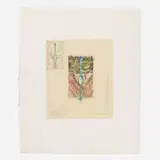 Claes Oldenburg, Postcard of the Spoon on Île Saint-Louis, with Needles, 1979, soft- and hard-ground etching, sugar-lift and spit-bite aquatint in colors on Kitakata colléd to Ventry