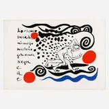 Lo Oscuro Invade by Alexander Calder, 1970, lithograph in colors, sold Jun 2022