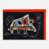 Untitled (from Le lezard aux plumes d'or series) by Joan Miró, 1971, lithograph in colors on Kochi Japan, sold Jun 2022