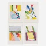 John Chamberlain, Plates III, IV, V, VII (from the Flashback Suite), screenprint in colors on Arches
