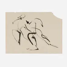 Untitled by Choi Wook-Kyung, gouache on paper, sold Jun 2022