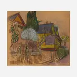 Hassel González, Angels Camp, 1941, pastel and charcoal on paper