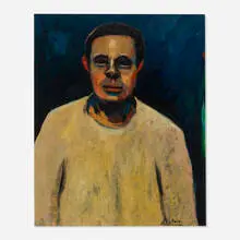 Alan Post, Spanish Worker, acrylic on paper