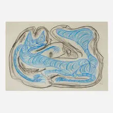 Thornton Dial, Sr., Paying Attention to the People (Gore and the American Tiger), 2000, graphite and conté crayon on paper