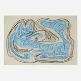 Thornton Dial, Sr., Paying Attention to the People (Gore and the American Tiger), 2000, graphite and conté crayon on paper