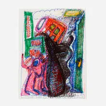 Elizabeth Murray, This Train, 2006, ink on paper