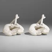 Allan McCollum, The Dog From Pompei (two examples), 1991, polymer-modified Hydrocal