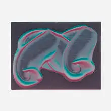 Color Study for CRIA No.22 by David Reed, 1996, oil and alkyd on board, sold Jun 2022