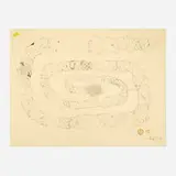 William T. Wiley, Snakeskin Doubt, 1972, graphite, ballpoint pen and watercolor on paper