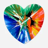 Heart Spin Painting by Damien Hirst, 2009, acrylic on paper, sold Jun 2022