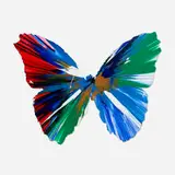 Butterfly Spin Painting by Damien Hirst, 2009, acrylic on paper, sold Jun 2022