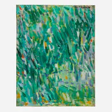 Hyde Solomon, Spring Woods, oil on canvas laid to panel