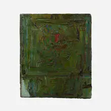 Lester Johnson, Green Still Life, c. 1960, oil on canvas