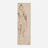 Jack Tworkov, Figure, c. 1958, gouache on paper