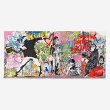 Thierry Guetta, Pop Wall, c. 2020, mixed media on paper