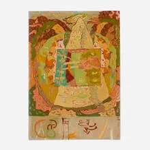 Peter Krasnow, Untitled, 1954, oil on board