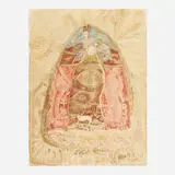 Marta Perez, Untitled, 1984, pastel, tea and intaglio on paper