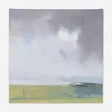 Eric Aho, Rathlaken Fields, Rain Over the Bay, 2000, oil on canvas