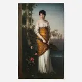 Berlin, The Lute Player plaque (after Friedrich August von Kaulbach), porcelain