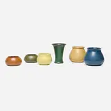 Marblehead Pottery, Collection of six vases
